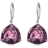 TOUPOP Valentines Day Gifts Earrings for Women 925 Sterling Silver Simple Geometric Birthstone Dangle Drop Earrings Jewelry Birthday Gifts for Her Wife Mom