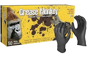 Grease Monkey 5555PF Nitrile 8mil Gloves, 50/box