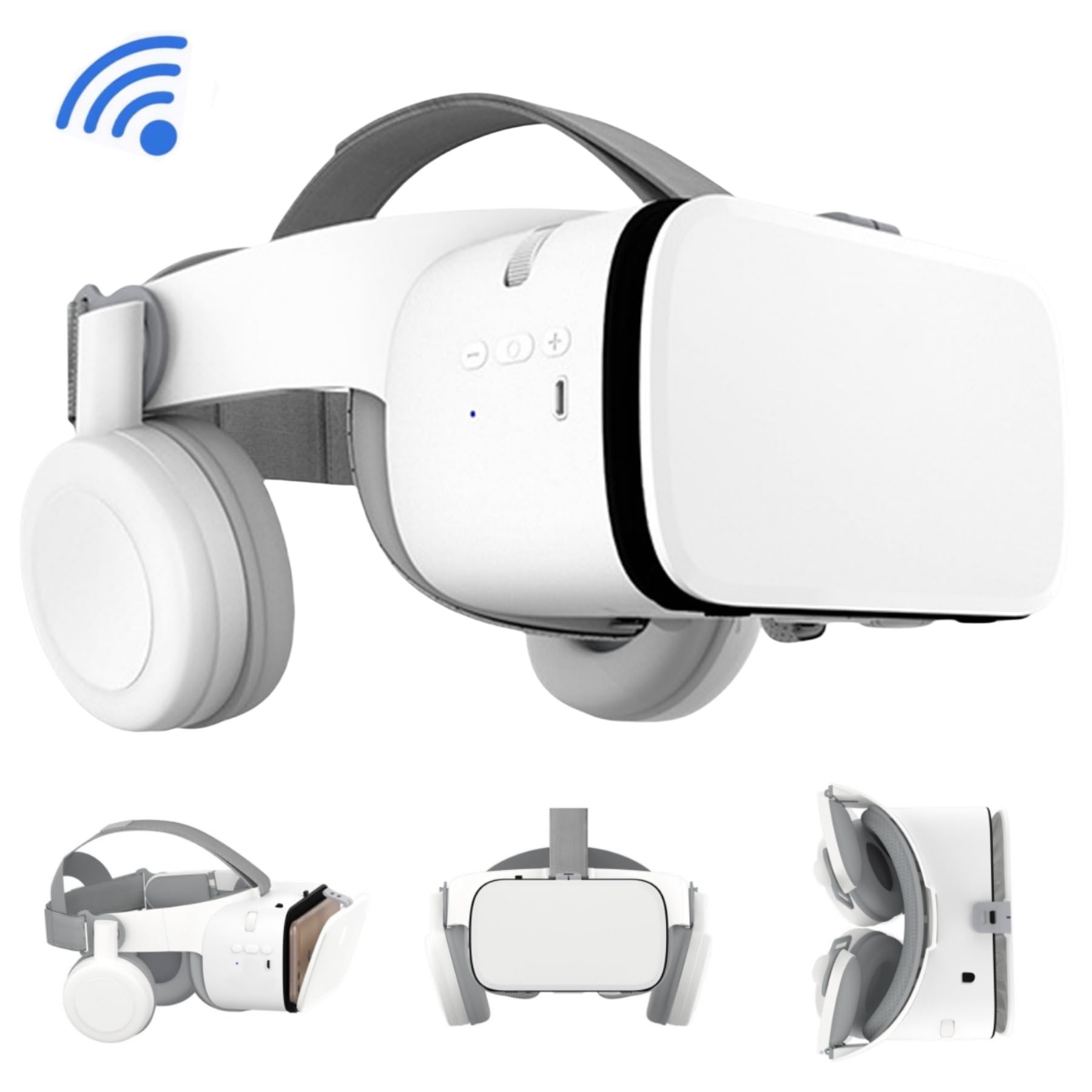 Photo 1 of VR Headset, Virtual Reality Glasses for Adults Kids Play 3D Movies Video Games Foldable VR Goggles w/Bluetooth Headphones for Phone Compatible with iPhone 16 15 14 13 12 Pro Samsung Galaxy S22 S21
