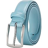 KM Legend Mens Leather Dress Belt for Work Business and Casual