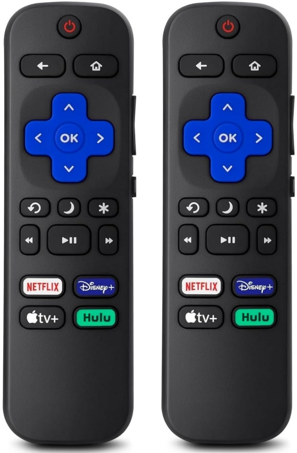 Photo 1 of ?Pack of 2? Compatible with Roku TV remotes-Roku Remote Replacement Compatible with Hisense, Onn, Sharp, Phillips, Element, Insignia, RCA, Sanyo, LG, JVC, and Westinghouse Series Roku smart TVs.