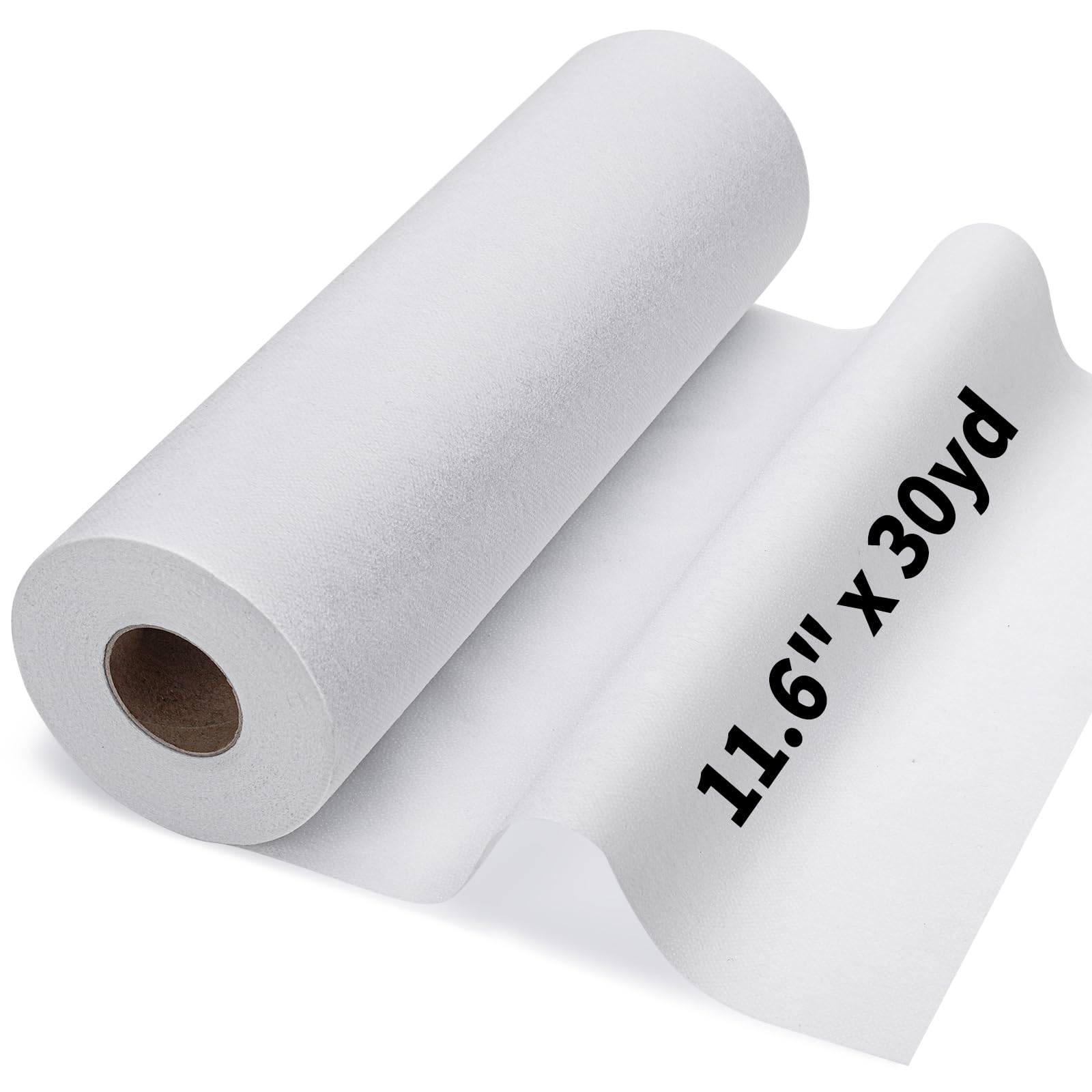 Photo 1 of Medium Weight Interfacing Fabric for Sewing: White 11.6" x 30yd Iron On Non-Woven Fusible Interfacing Single-Sided Fusible Interfacing for Sewing DIY Craft Quilting