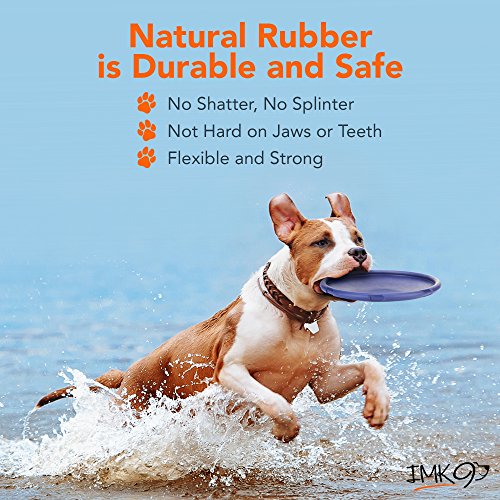 IMK9 Dog Frisbee Toy Soft Rubber Disc for Large Dogs Frizbee for
