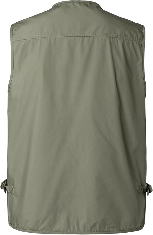 Herren Anglerweste Outdoor Weste mit Vielen Taschen Schnelltrocknend Sommerweste Funktionsweste Jagdweste Safari Fotografie Hundesport Weste, Grün, L — Foto 3 von 7
