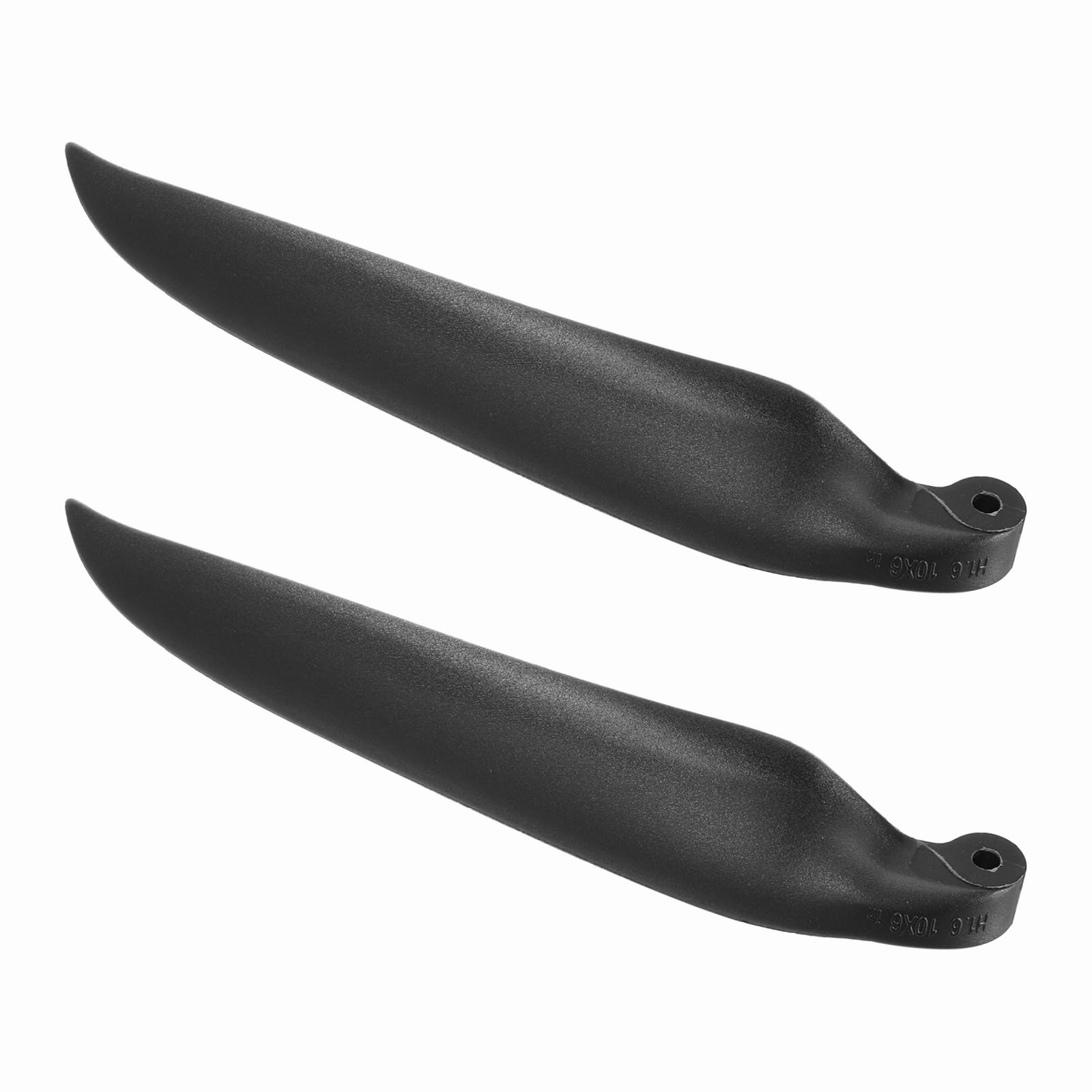 sourcing map RC Glider Propeller Replacement Prop Blades, 10x6 Inch RC Folding Propeller Nylon Blades Parts for Spinner D28-D48mm Glider Airplane Prop Replacement(Black, 1 Pair)