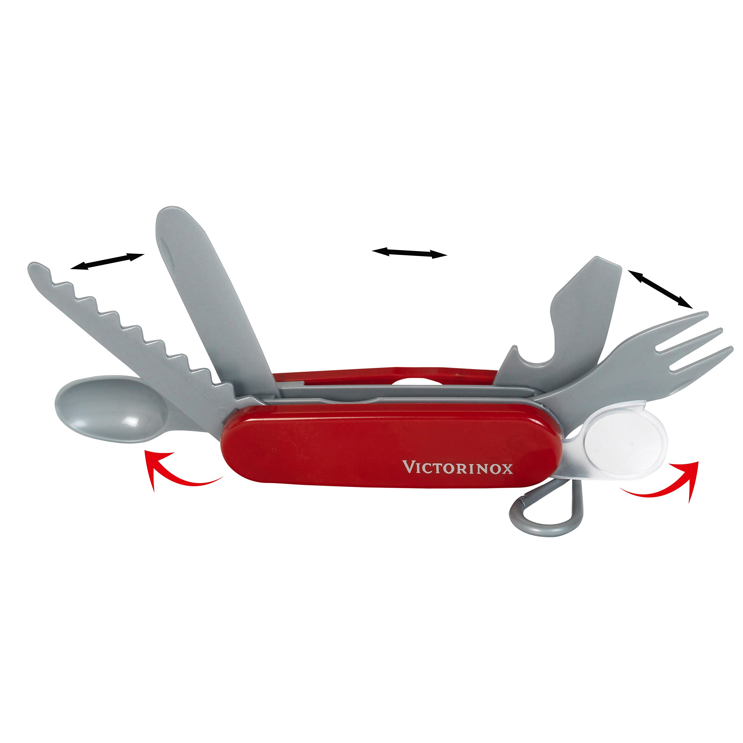 Theo Klein 2805 Victorinox Schweizer Taschenmesser I Spielzeug-Taschenmesser für Kinder mit 6 Werkzeugen und Besteck I Maße: 11,5 cm x 3 cm x 3 cm I Spielzeug für Kinder ab 3 Jahren 4