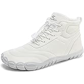 FLARUT Mens Womens Barefoot Snow Boots Winter Warm Shoes Fur Lined Wide Toe Box Zero Drop Ankle Sneakers