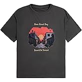 SOLY HUX Women's Vintage T-Shirt Graphic Short Sleeve Crew Neck Loose Tee Tops Streetwear