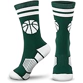 ChalkTalkSPORTS Basketball Performance Crew Socks - Multiple Colors - Youth & Adult - Elite Basketball Mid-Calf Socks