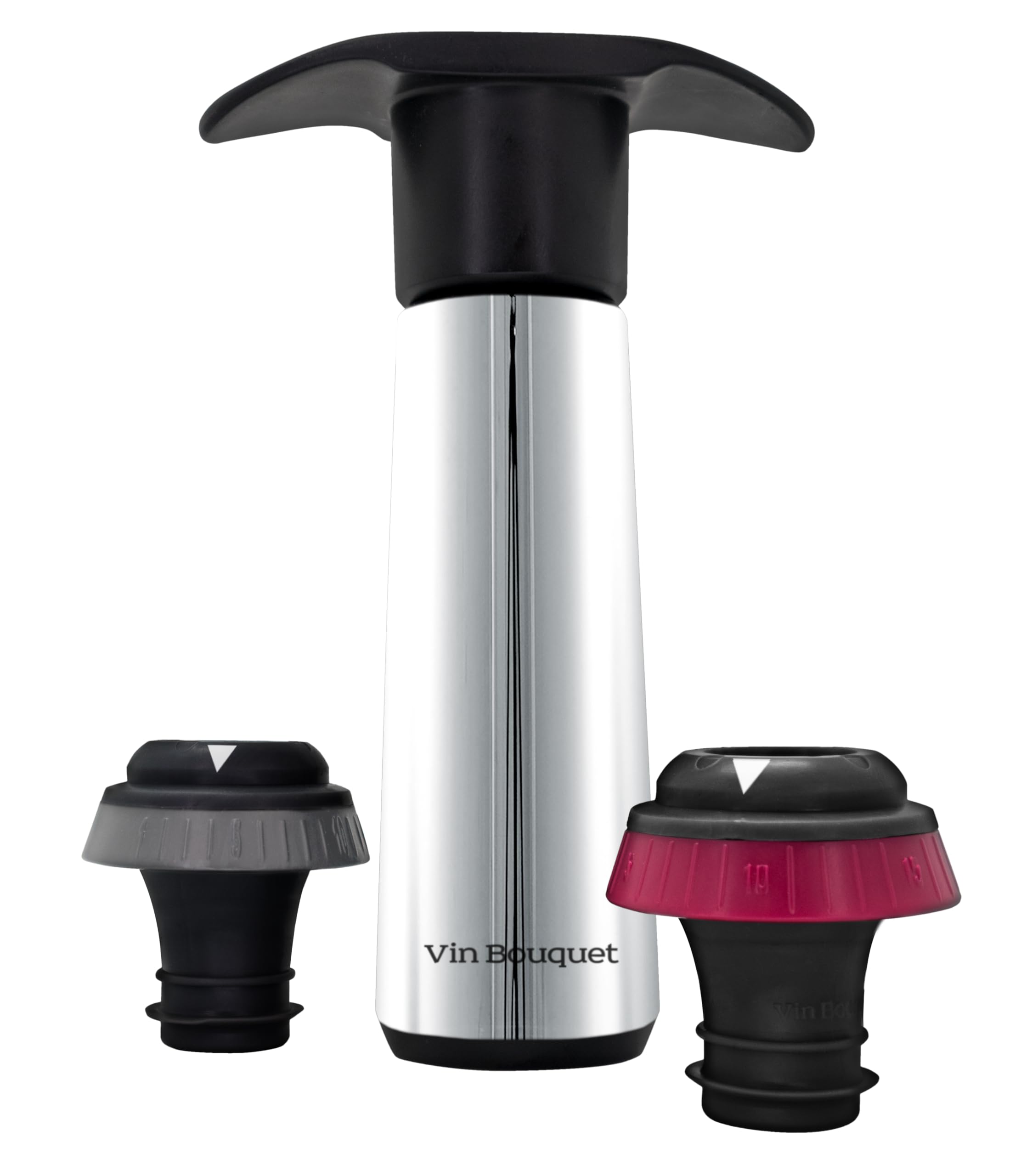 VB VIN BOUQUET FIC 1308 Manual Vacuum Pump are Click Sound Indicator, INOX, 2 Plugs