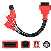 Autel Original 3-in-1 OBD2 Adapter Cable,16 Pin to 6/4/3 Pin OBD Diagnostic | OBD2 to OBD1 6pin 4pin 3pin Plug Adapter for Motorcycle Honda/Guzzi/Kawasaki/Suzuki, Compatible with OBDII Scanners, 30CM