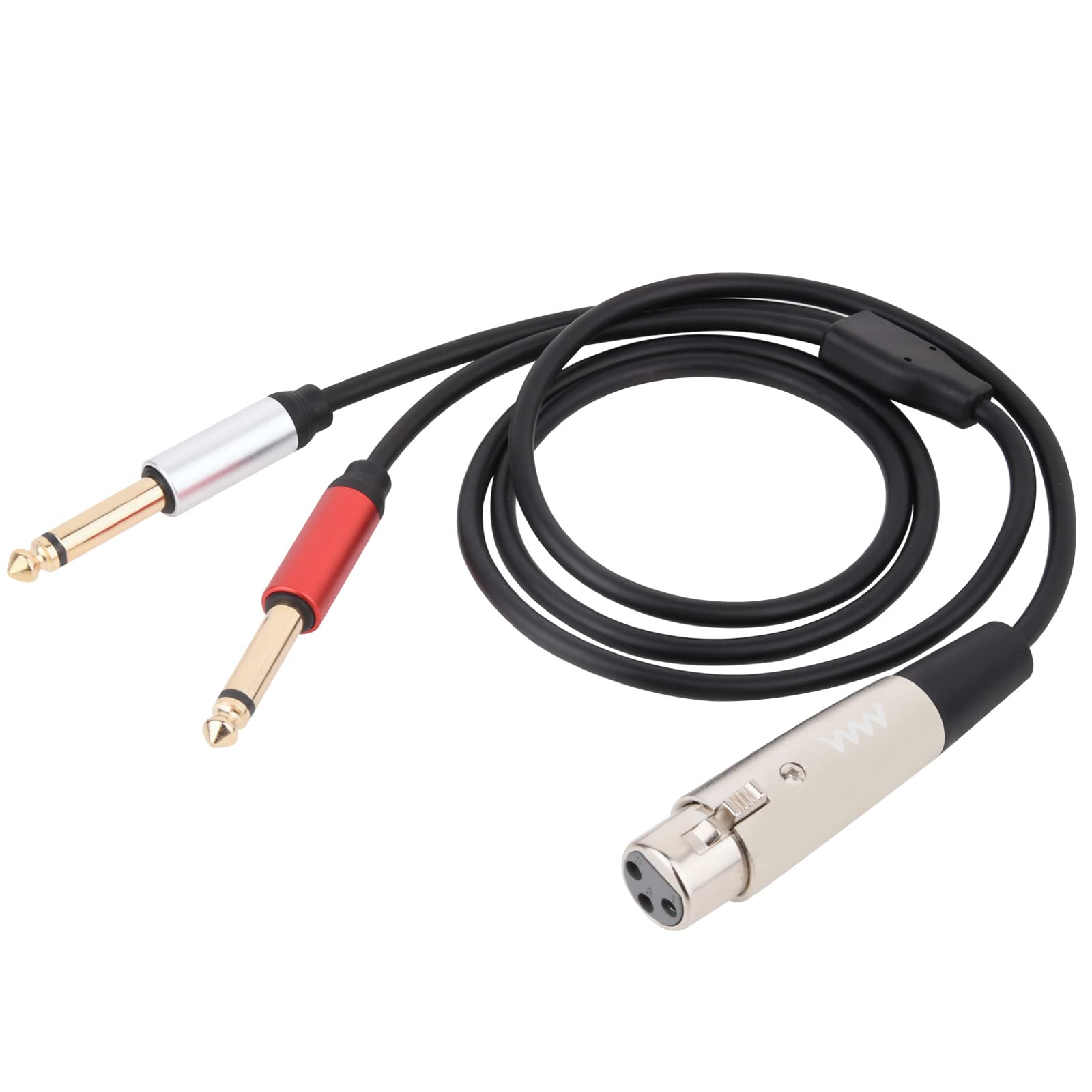 innov8 XLR 3Pins Female to Dual 2 x 6.35mm 1/4" TS Mono Y Splitter Microphone Cable - 1m