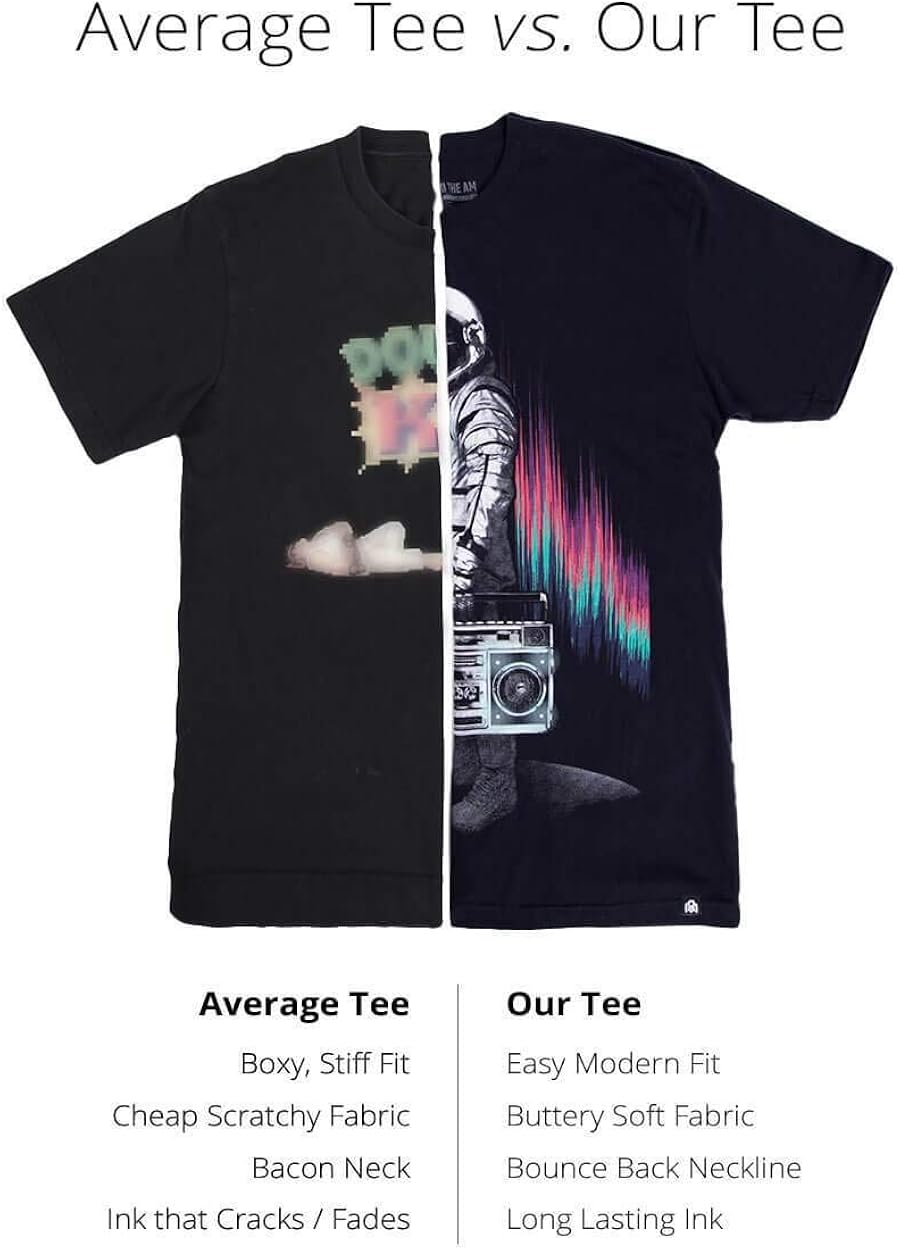 INTO THE AM Men's Graphic Tees for Men - Short Sleeve T-Shirts | 