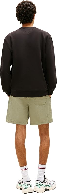 Sudadera Hombre Linear con Cuello Redondo, Negro (Black/Faded Sun Kiss), M — foto 3 de 6