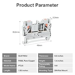 100Pcs PT2.5 Push-in Terminal