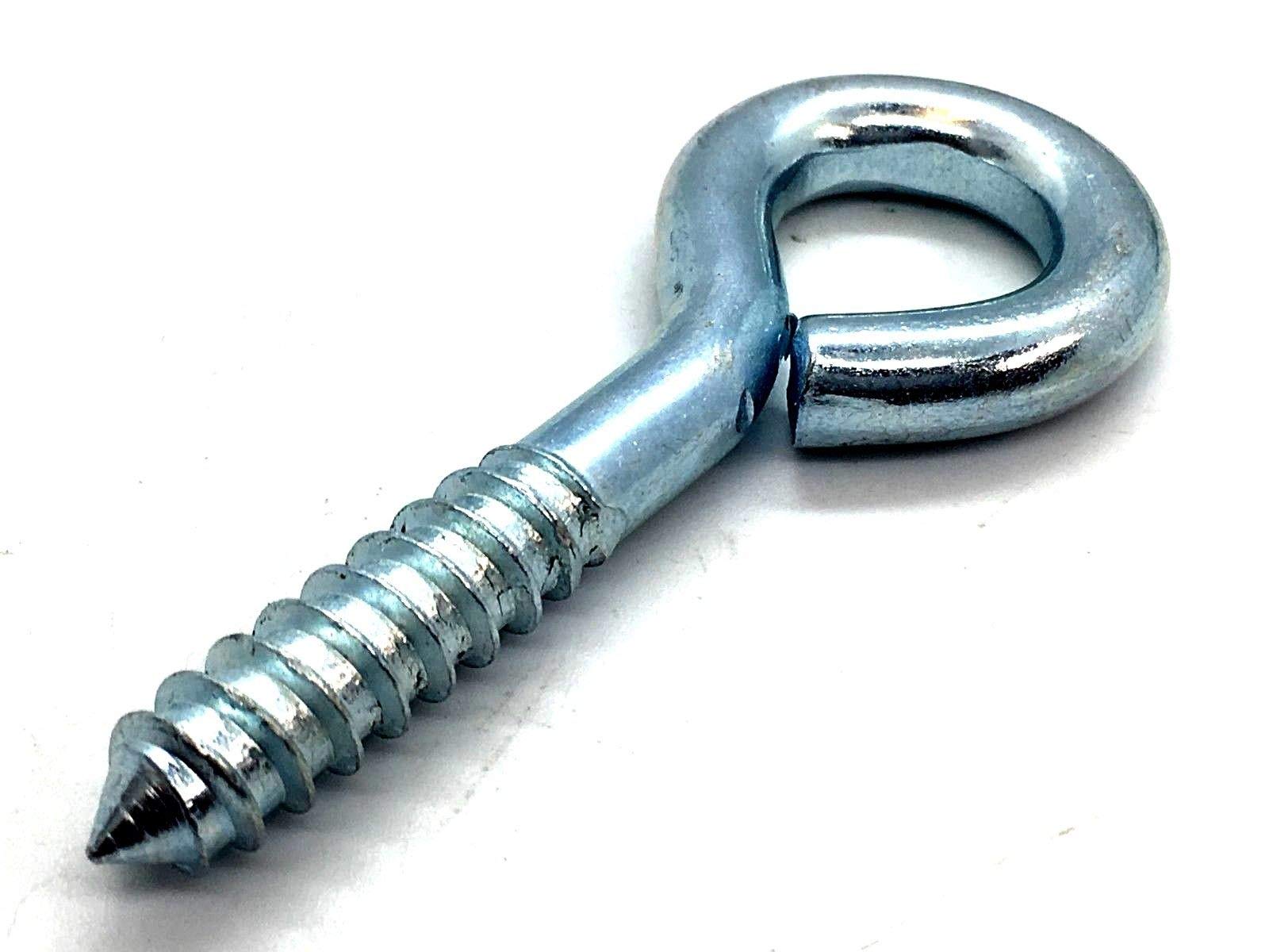 2 x Heavy Duty 75mm Screw Eye Bolt Lag Eye Bolt Fixing With 15mm Eyelet