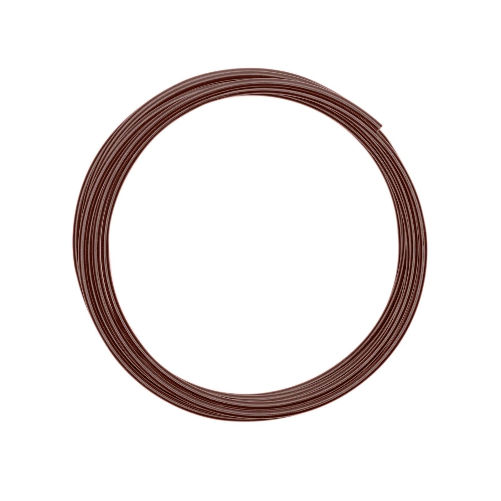 Vaessen Creative Aluminium Craft Wire 9.8 ft (3 m) x 0.12" (3 mm) Chocolate Mat (Brown) - Flexible Metallic Wire for Crafting, Flower Arranging, Jewellery Making and Modelling