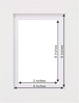 Fabian Clarke London 6x4 White Wood Frame with 5x3 Mount Glass Front view 2
