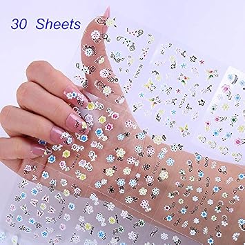 30sheets 3d Design Self Adhesive Nail Tips Art Amazon Com 30sheets 3d Design Self Adhesive Nail Tips Art Amazon Com