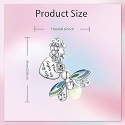 Alstade Glow In the Dark Firefly Charm 925 Sterling