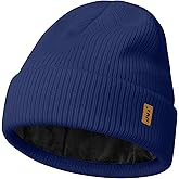 ATNKE Beanie for Men Women, Soft Warm Fleece Lined Winter Ski Beanies Hat Unisex Thick Stocking Knit Cuffed Skull Cap