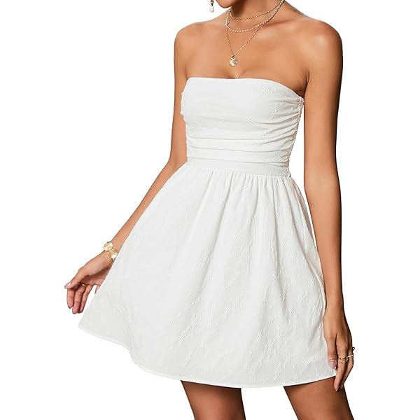 Amazon.com: Womens Summer Beach Tube Top Long Flowy Dress : Clothing, Shoes  & Jewelry