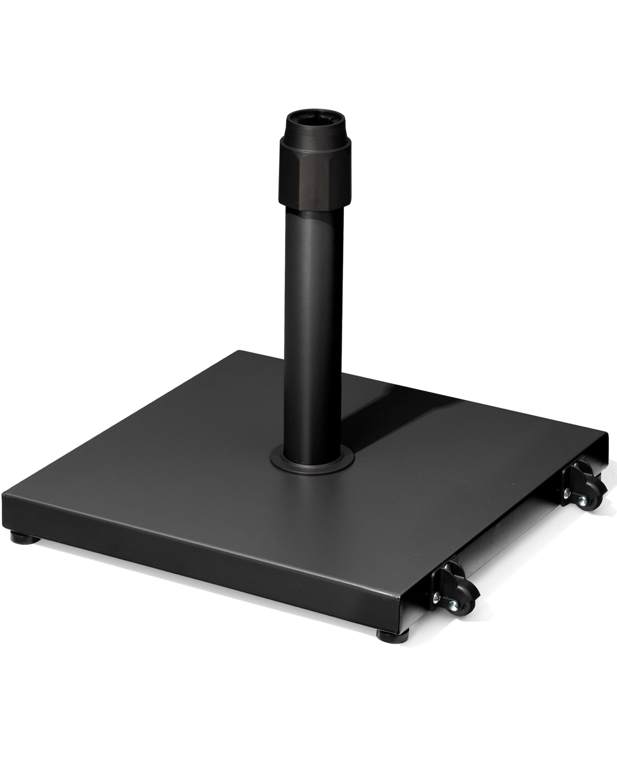 Photo 1 of ***(PARTS ONLY/ MAJOR DAMAGE/ NON FUNCTIONAL)***JOINHOM 42lbs Patio Umbrella Base with Wheels - Heavy Duty Outdoor Patio Market Umbrella Stand for Deck with Rollers, Poolside, Balcony, Wind-Resistant Design, Black