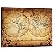 sechars - Canvas Wall Art Antique Vintage Classic Style Canvas Map of The World Large Globe Map Poster Canvas Gallery Wrapped for Living Room Home Office Decor Ready to Hang,-32