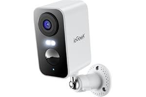 ieGeek Security Cameras Wireless Outdoor, 2K 3MP Battery Powered WiFi Security Camera with Spotlight & Siren Alarm, 2-Way Audio, Color Night Vision, AI Detection for Home Security, Works with Alexa