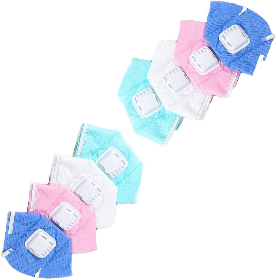 Mlide Dust Mask for Kids 8 Pcs PM2.5 Kids Mouth Face Mask Washable Cute Cotton Mouth Mask with Adjustable Straps
