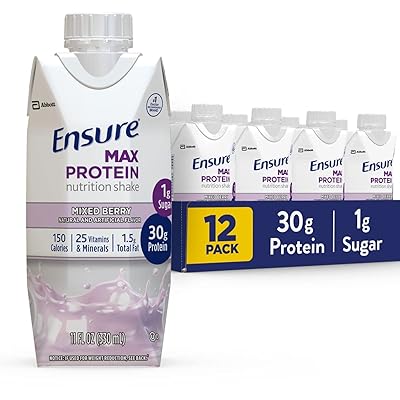 Buy Ensure Max Protein Nutritional Shake With 30g Of High Quality Protein 1g Of Sugar High Protein Shake Mixed Berry 11 Fl Oz Pack Of 12 132 Fl Oz Online In Uk B07nlq5v6m