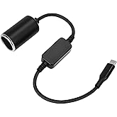 WYMECT USB C to 12V Adapter, USB C to 12V Cigarette Lighter Adapter ，Type C Male to 12V Cigarette Lighter Socket，for Dash Cam