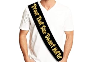 STERLING JAMES CO. Size Doesnt Matter Groom Sash - Bachelor Party Supplies, Favors, Games and Decorations