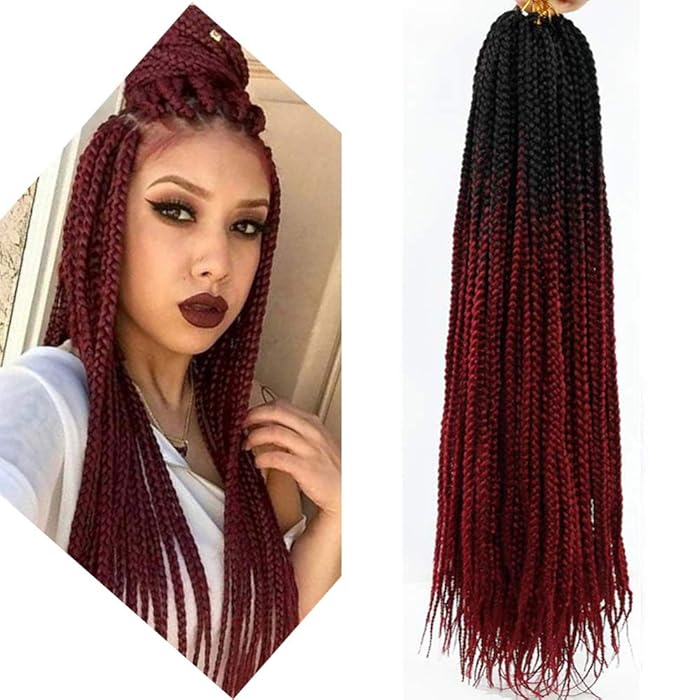 Buy 6 Packs Box Braids Crochet Hair Crochet Box Braids Prelooped
