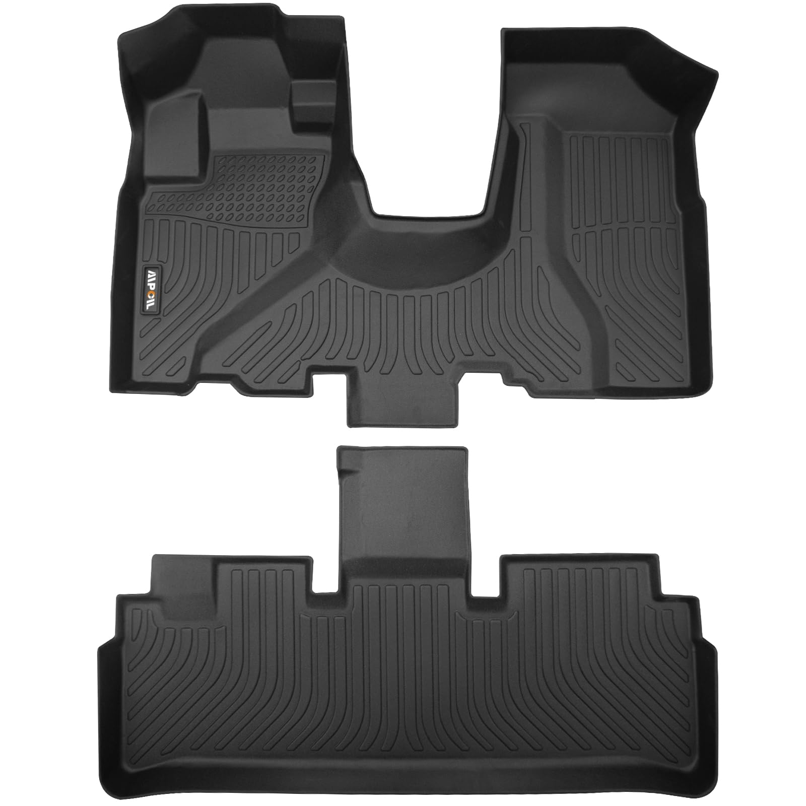 AIPOIL® Floor Mats for 2002-2006 Honda CRV Fits 1st & 2nd Row TPE All Weather Anti-Slip Floor Liners Full Set Custom Car Mats Accessories, Black Image
