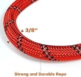 Taglory Rope Dog Lead 1.0 cm Reflective Padded Handle Red Small Dogs 1.5 m view 3