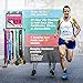 Live. Laugh. Run. Race Bib and Medal Display - Race Medal Holder for Runners and Hanger for Race Bibs, Photos, and Memorabilia - Hold up to 30 Race Medals in Your Holder and Display up to 50 Race Bib