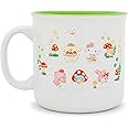 Silver Buffalo Sanrio Hello Kitty and Friends Mushroom Crew Ceramic Camper Mug | Large Coffee Cup For Tea, Espresso, Cocoa | Holds 20 Ounces