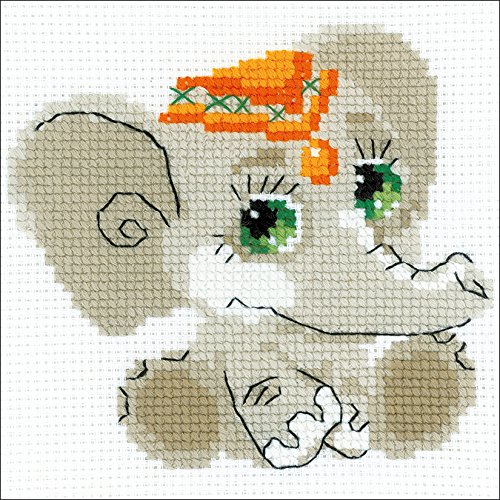 baby elephant counted cross stitch