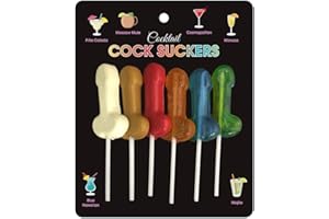 Funny Cocktail Candy Lollipops Cock Suckers– Fruity Flavor Novelty Suckers, Hilarious Party Favor for Bachelorette, Bridal Sh