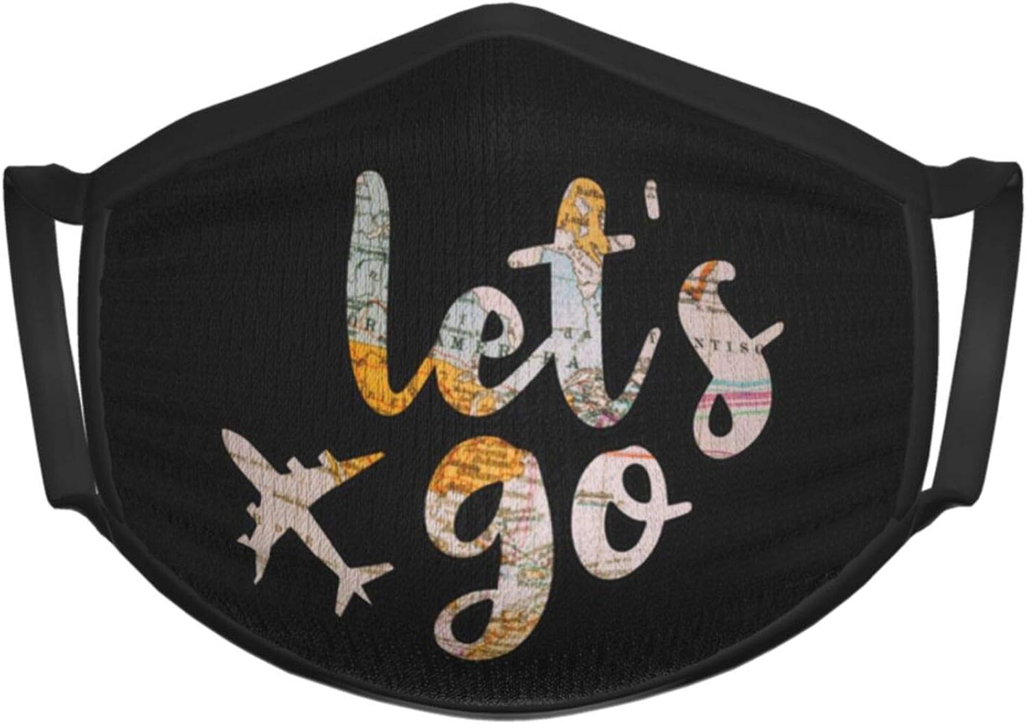 Let's Go Travel Face Mask Washable Breathable Reusable Dust