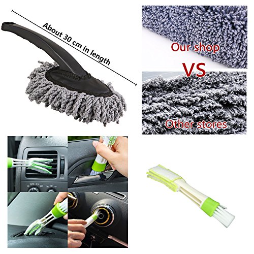 Car Duster Kit, Set of 3, UPRA Upgraded Ultra Soft Microfiber Set, Lint free, Extendable Handle, 32.6 inches, Multipurpose Functional for Interior, Exterior, Auto, Truck, SUV, RV, Motorcycle