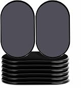 Ezprotekt 8 Pcs Reusable Carpet Furniture Sliders Oval Black 9.5 x 5.75