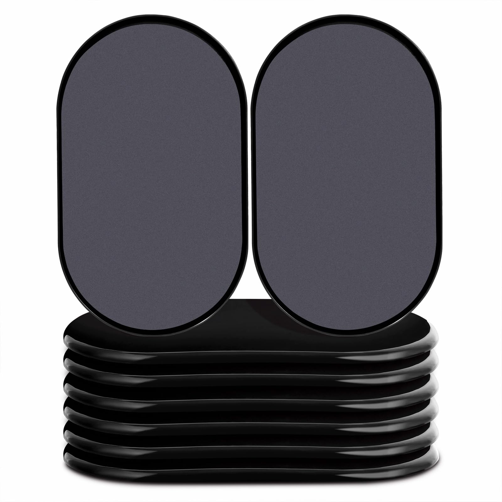 Ezprotekt 8 Pcs Reusable Furniture Sliders and Gliders for Carpet Surfaces – Moving Heavy Furniture Quickly and Easily with Furniture Sliders Oval Black