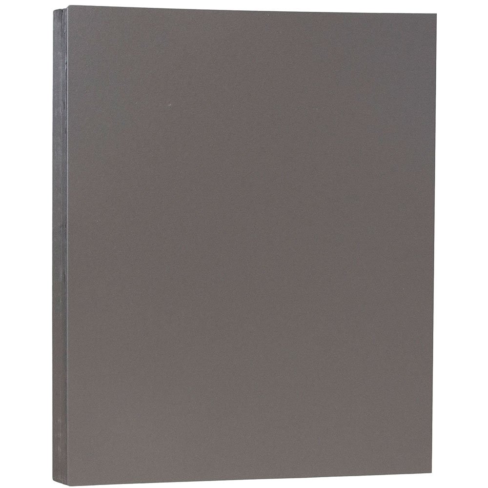 JAM PAPER Matte Cardstock - 215.9 x 279.4 mm Coverstock - 216gsm - Dark Grey - 50 Sheets/Pack