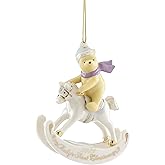 Lenox Ornament, 2025 Winnie The Pooh Babys 1st Christmas Ornament, Porcelain with Gold Accents and Hanging Cord for Tree Decoration, Christmas Decorations, Winter Ornaments, Winter Decor (1 Piece)