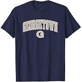 Georgetown Hoyas Arch Over Navy Officially Licensed T-Shirt Small