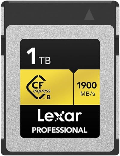 Lexar Professional 1TB CFexpress Type B Gold Card 1900MB/s Read 8K Raw Video