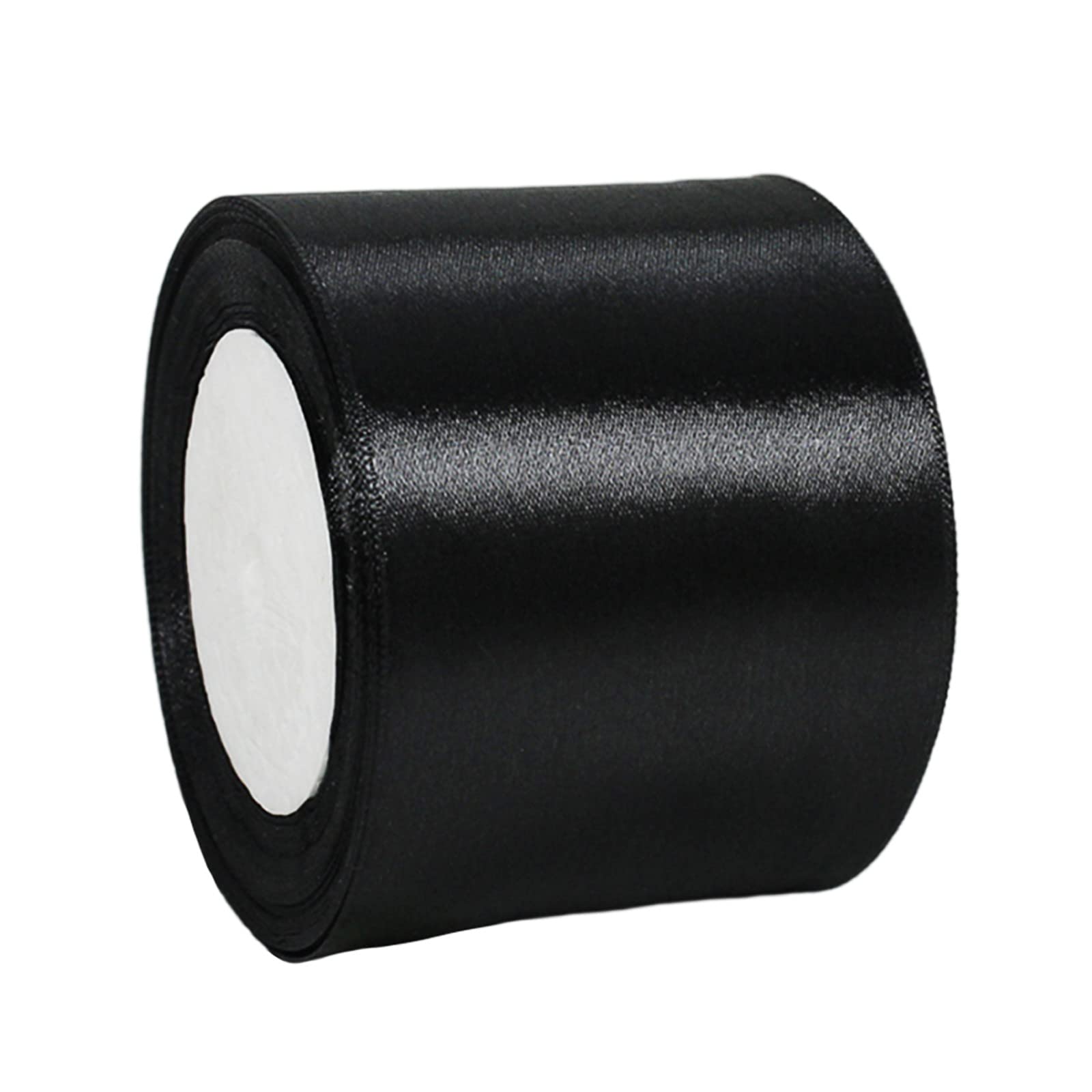 75mm Wide Thick Black Ribbon for Gift Wrapping,22m 3Inch Large Fabric Satin Ribbon Black Bow for Gift Wrapping,Ribbons for Crafting,Hair,Bouquets,Wedding Car,Presents,Cake,Christmas Decorations