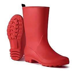 HISEA Women Rubber Boots Waterproof Wide Calf Rain
